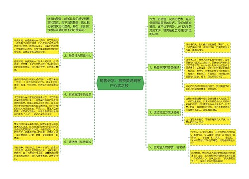 销售必学：将赞美说到客户心坎之技  