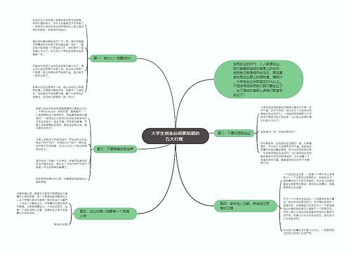 大学生创业必须要知道的五大行规  