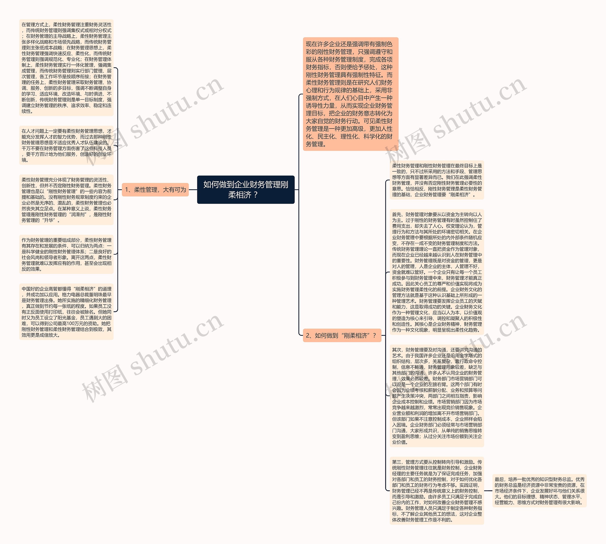 如何做到企业财务管理刚柔相济 ？ 思维导图