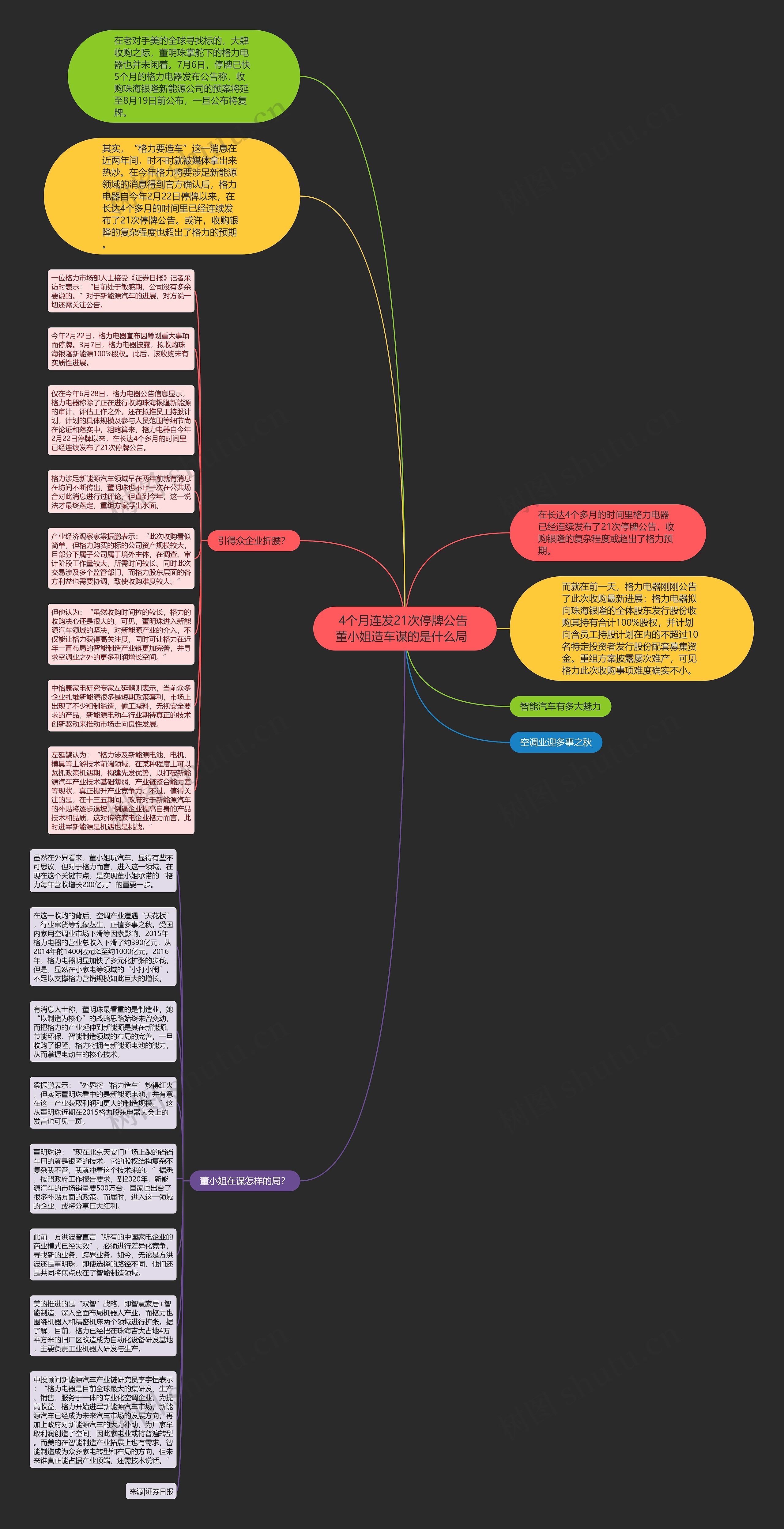 4个月连发21次停牌公告 董小姐造车谋的是什么局  思维导图