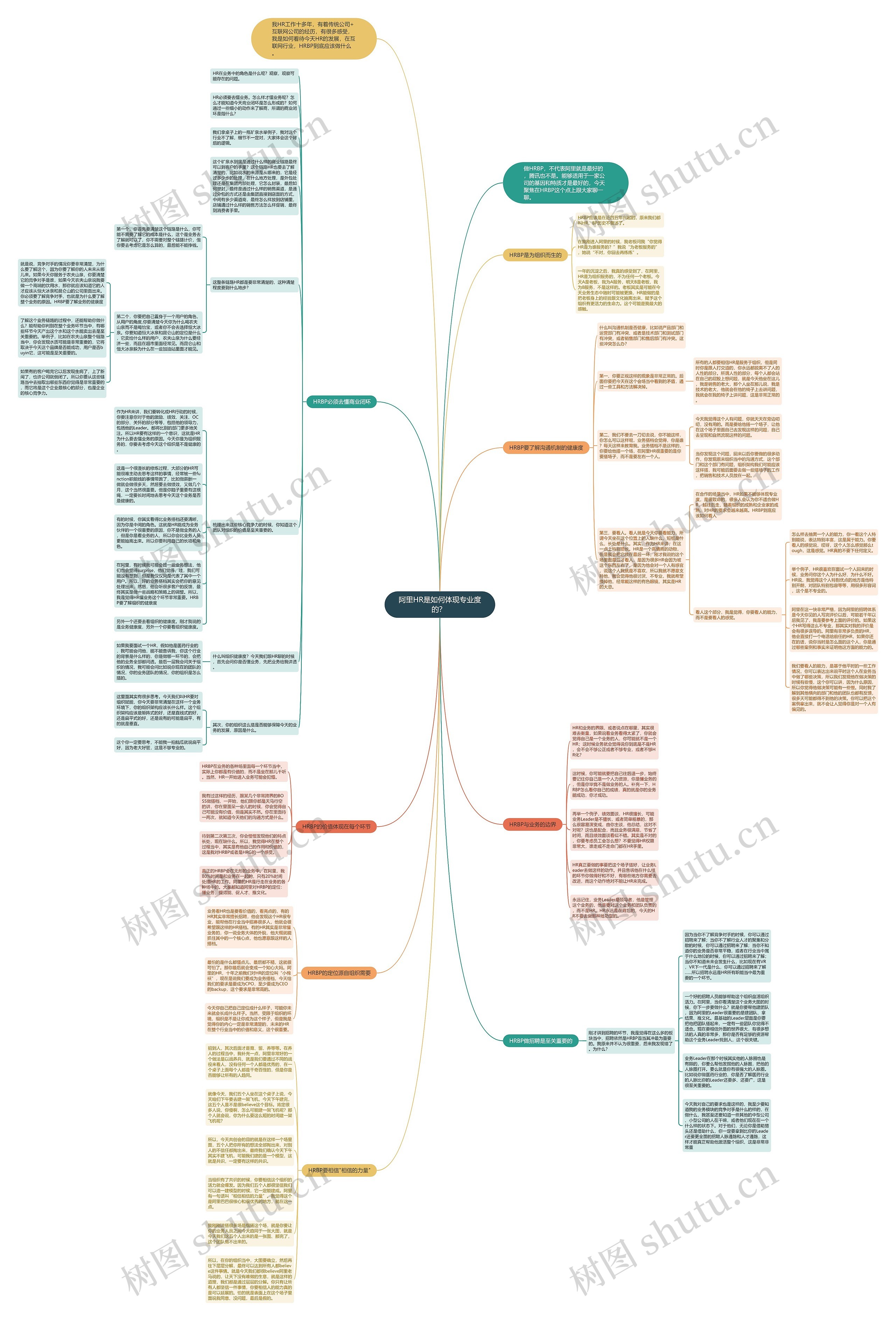 阿里HR是如何体现专业度的？ 思维导图