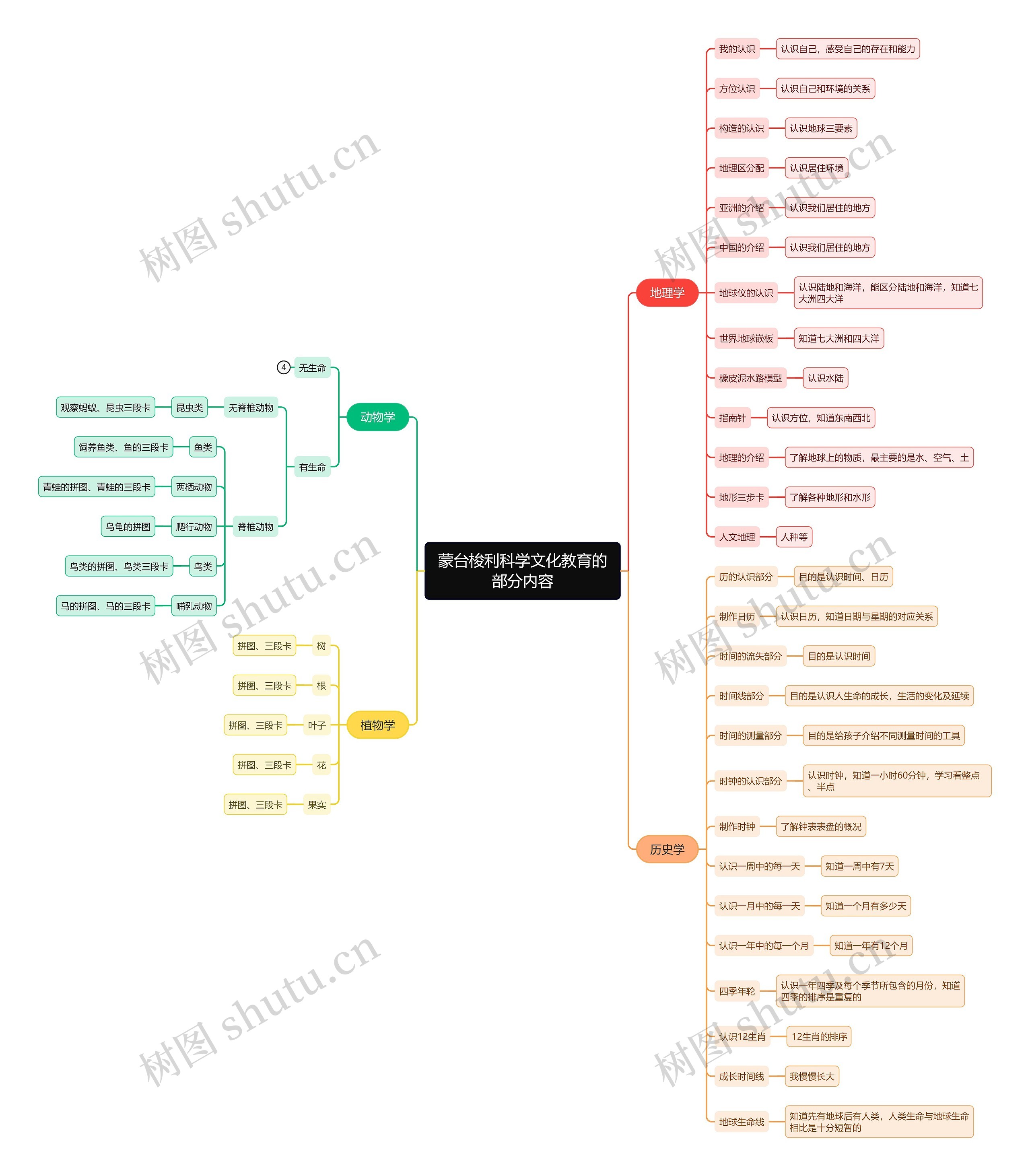 蒙台梭利科学文化教育的部分内容