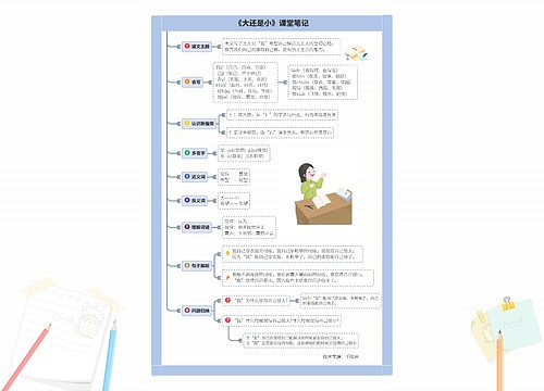 小学语文一年级上册第十课《大还是小》课堂笔记