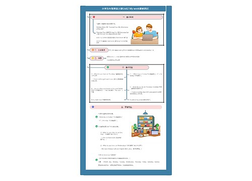 小学英语五年级上册Unit2 My week课堂笔记