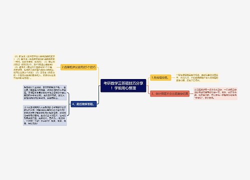 考研数学三答题技巧分享！学姐用心整理