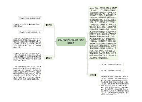 司法考试卷四辅导：抢劫案要点