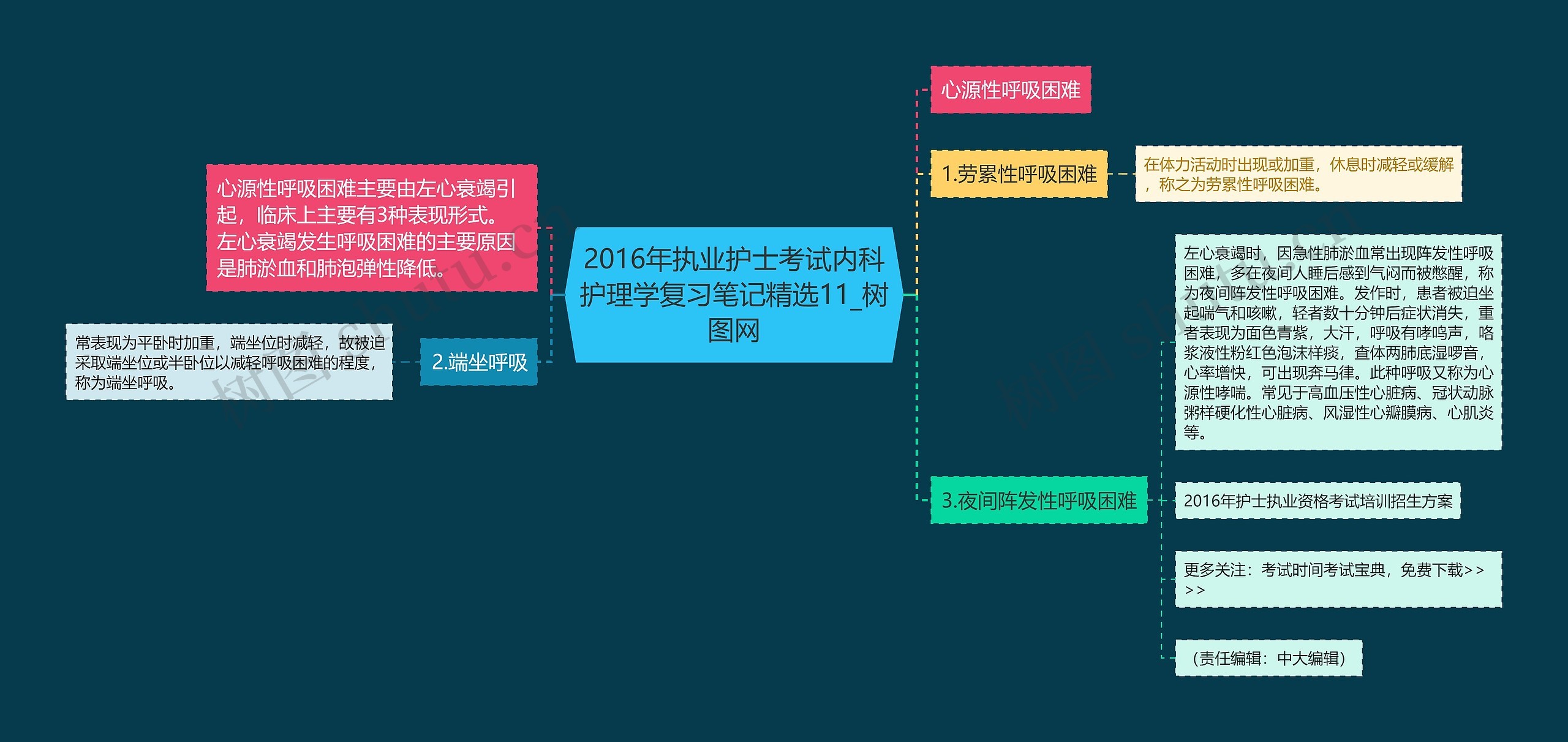 2016年执业护士考试内科护理学复习笔记精选11思维导图