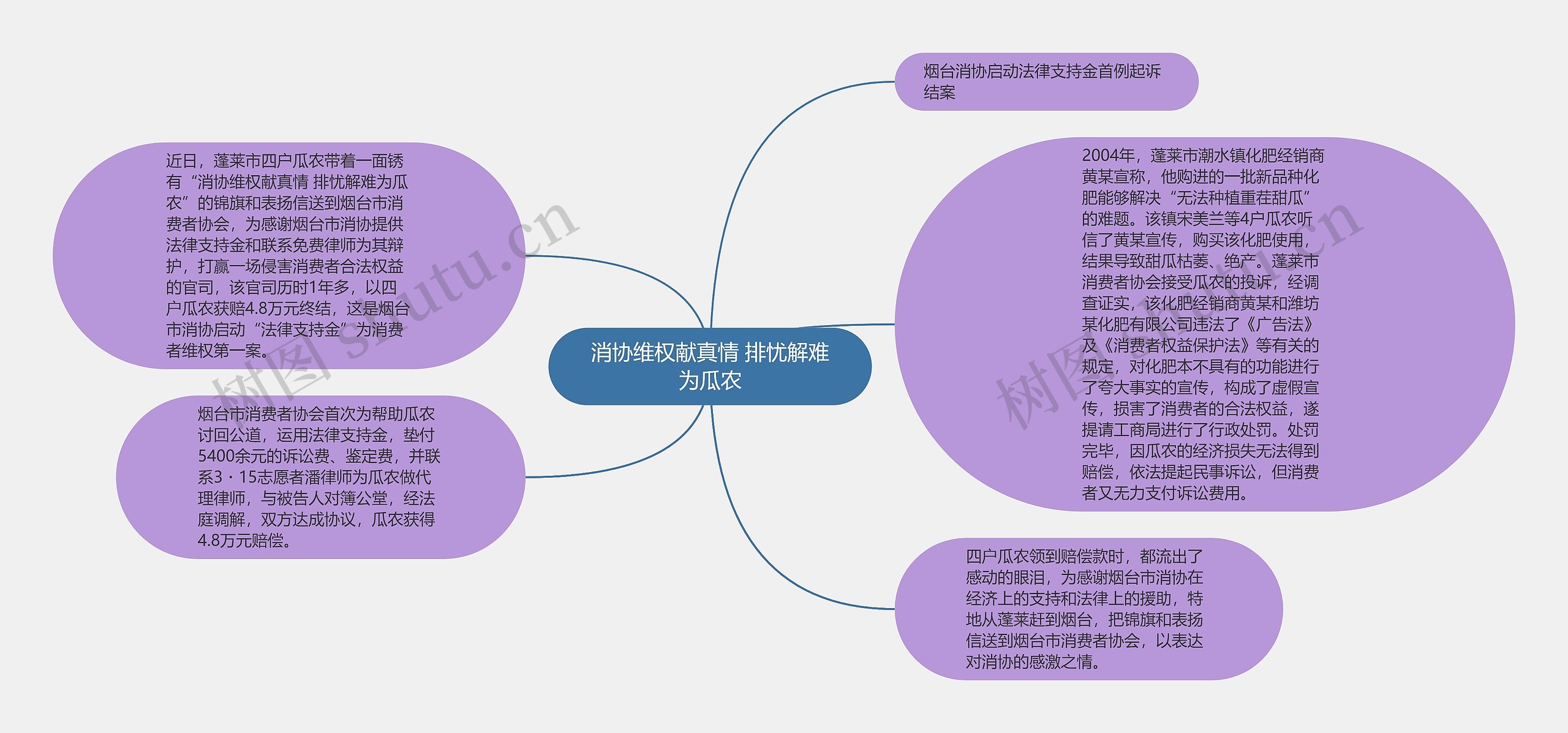 消协维权献真情 排忧解难为瓜农思维导图