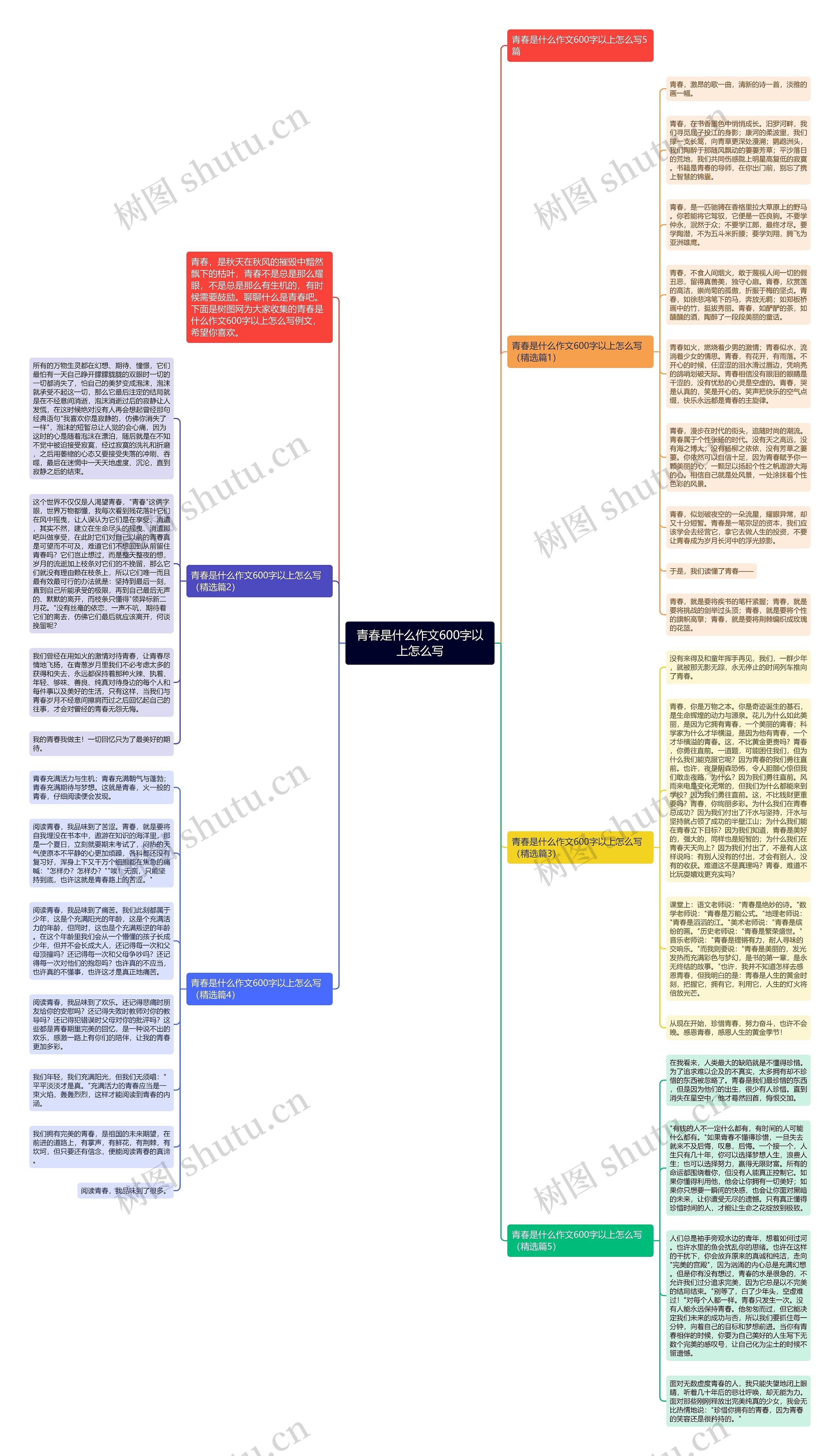 青春是什么作文600字以上怎么写思维导图