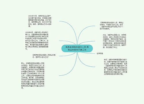 有养老保险的退休人员 再就业时受伤不算工伤