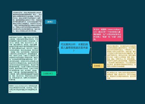 司法案例分析：本案的拐卖儿童罪是既遂还是未遂？