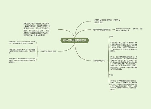 芒种三候分别是哪三候