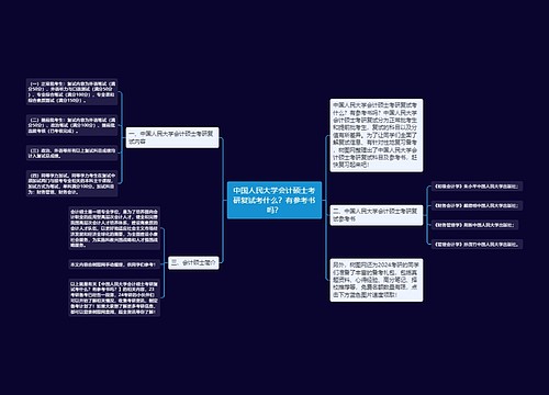 中国人民大学会计硕士考研复试考什么？有参考书吗？