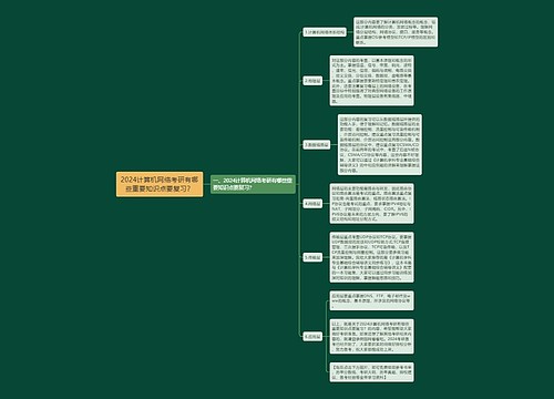 2024计算机网络考研有哪些重要知识点要复习？