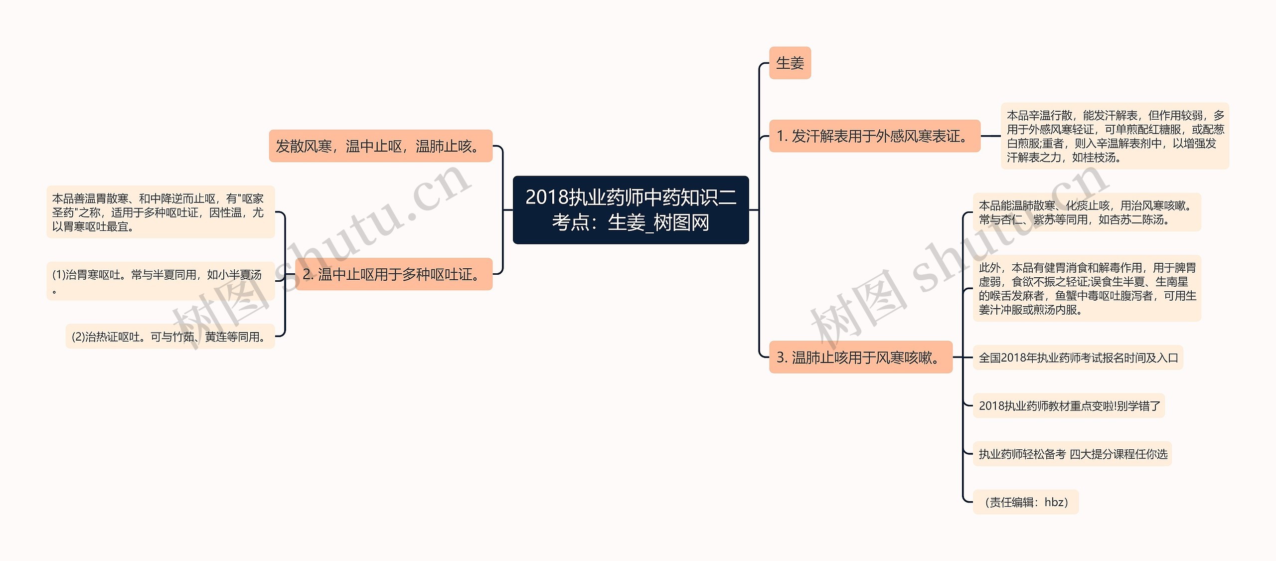 2018执业药师中药知识二考点：生姜