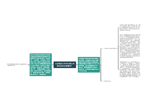 山东财经大学会计硕士考研初试科目是哪些？