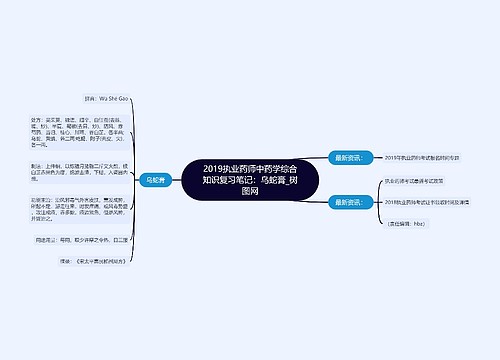 2019执业药师中药学综合知识复习笔记：乌蛇膏