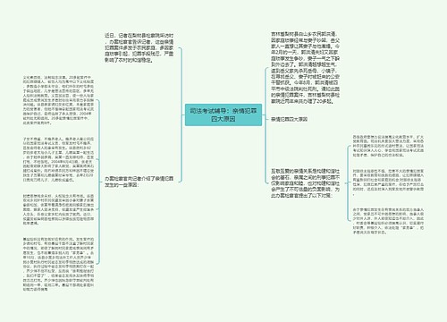 司法考试辅导：亲情犯罪四大原因