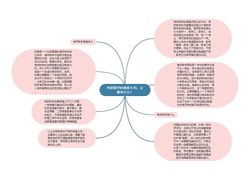 考研数学的难度大吗，主要考什么？