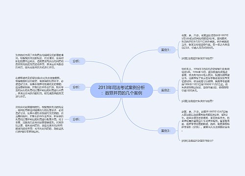 2013年司法考试案例分析：数罪并罚的几个案例