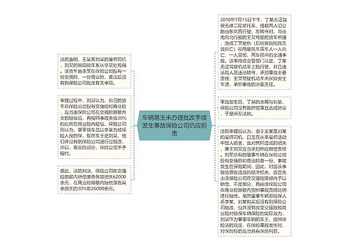 车辆易主未办理批改手续发生事故保险公司仍应担责