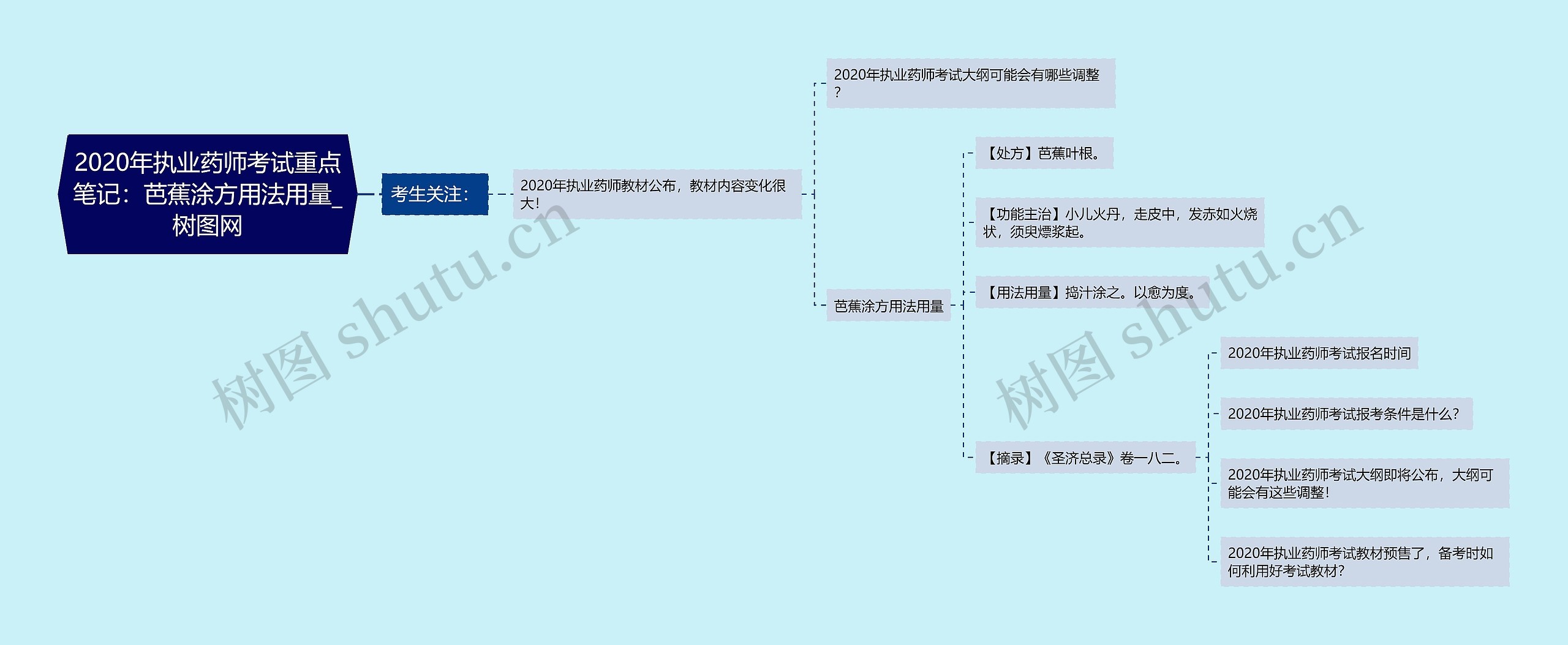 2020年执业药师考试重点笔记：芭蕉涂方用法用量