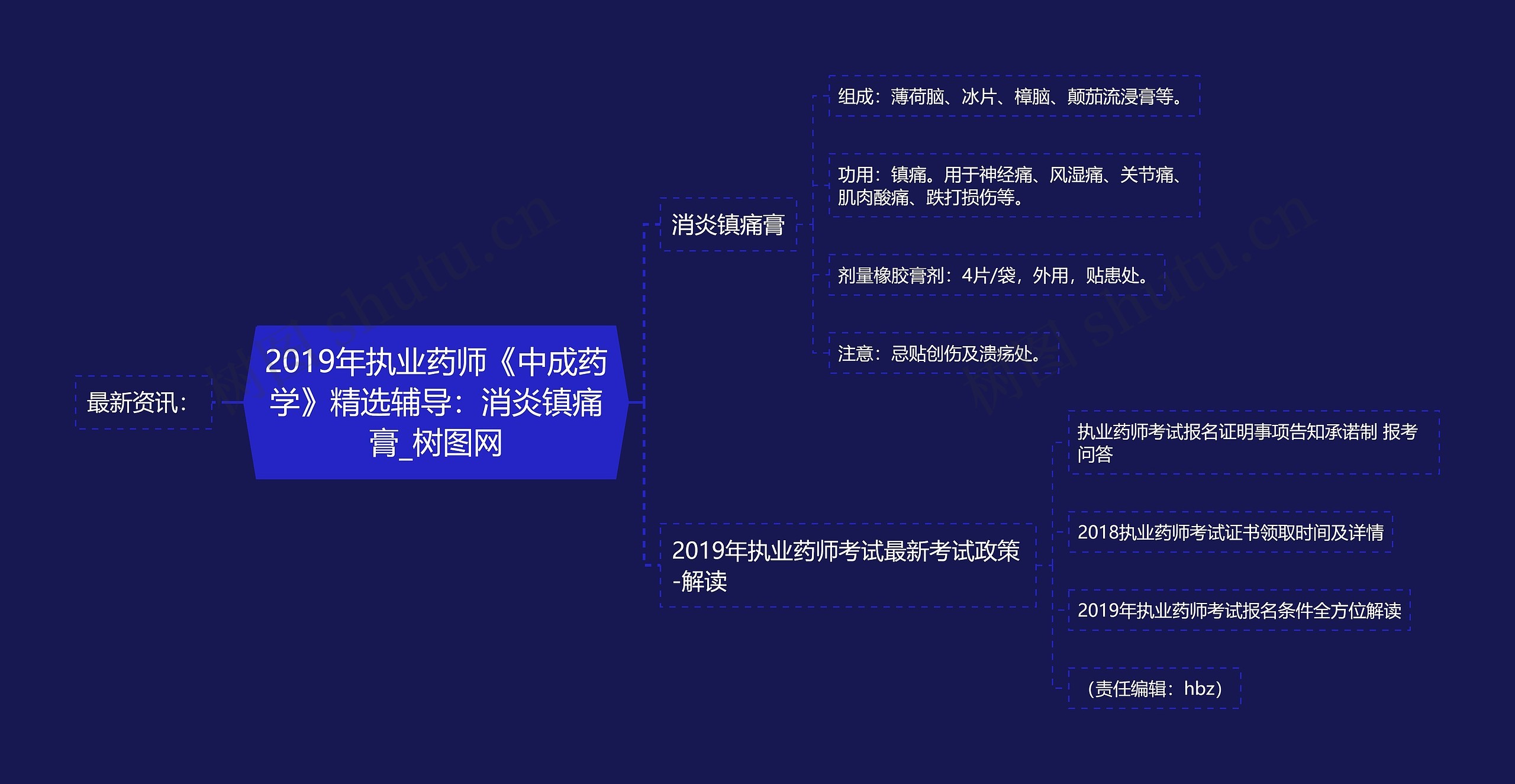 2019年执业药师《中成药学》精选辅导：​消炎镇痛膏思维导图