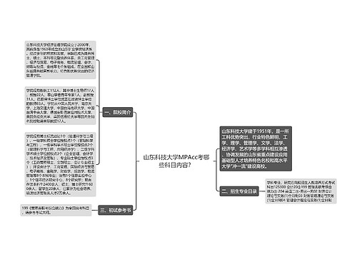 山东科技大学MPAcc考哪些科目内容？