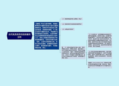 合同免责条款有效性案例分析