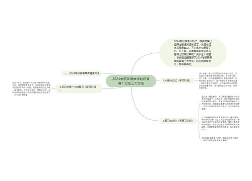 2024考研英语单词如何背诵？记住三大方法