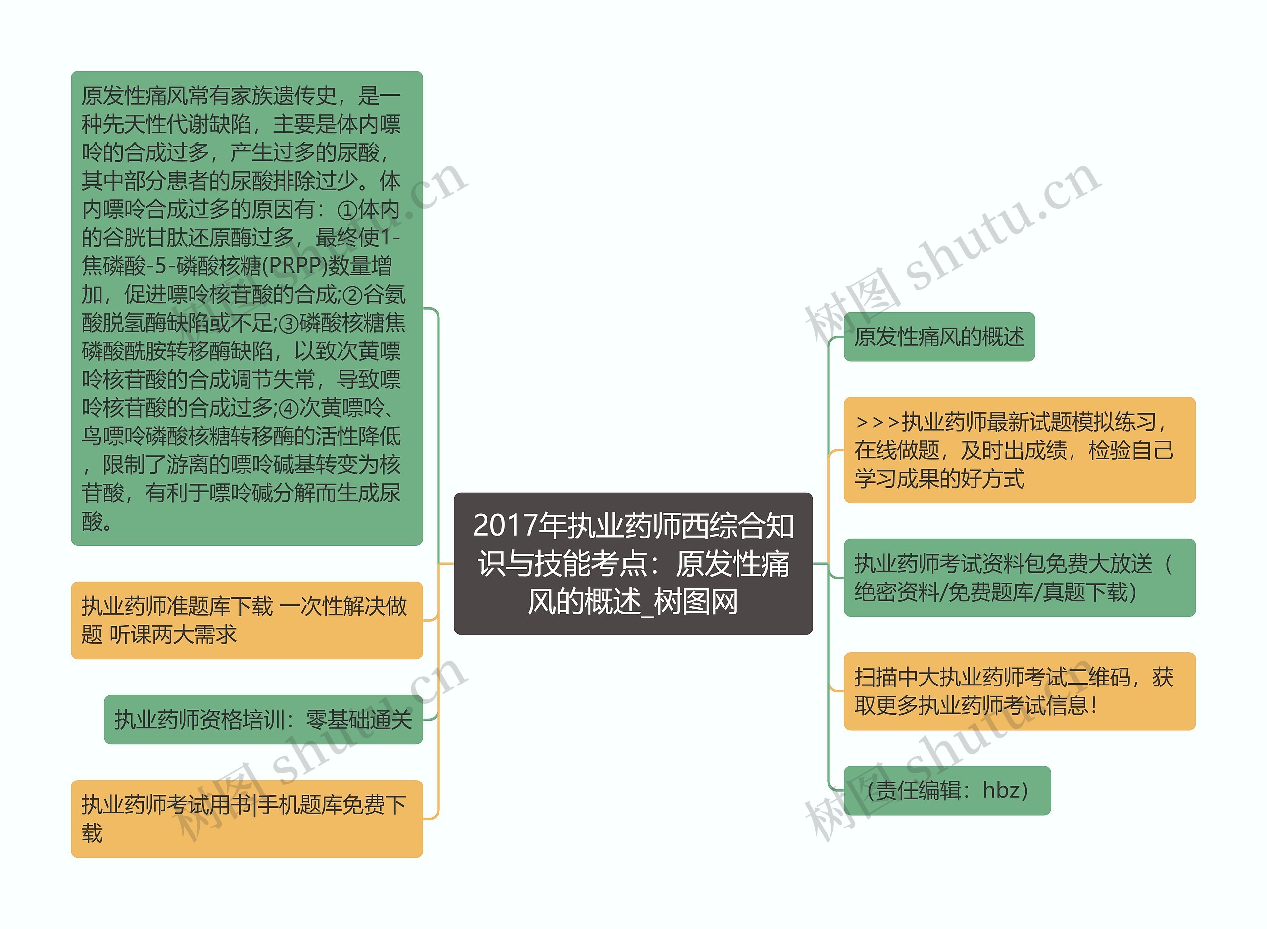 2017年执业药师西综合知识与技能考点：原发性痛风的概述