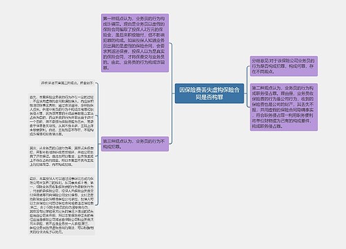 因保险费丢失虚构保险合同是否构罪