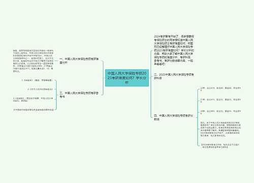 中国人民大学保险专硕2023考研难度如何？学长分析