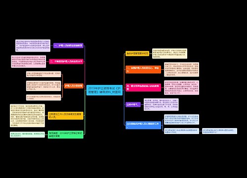 2019年护士资格考试《护理管理》辅导资料