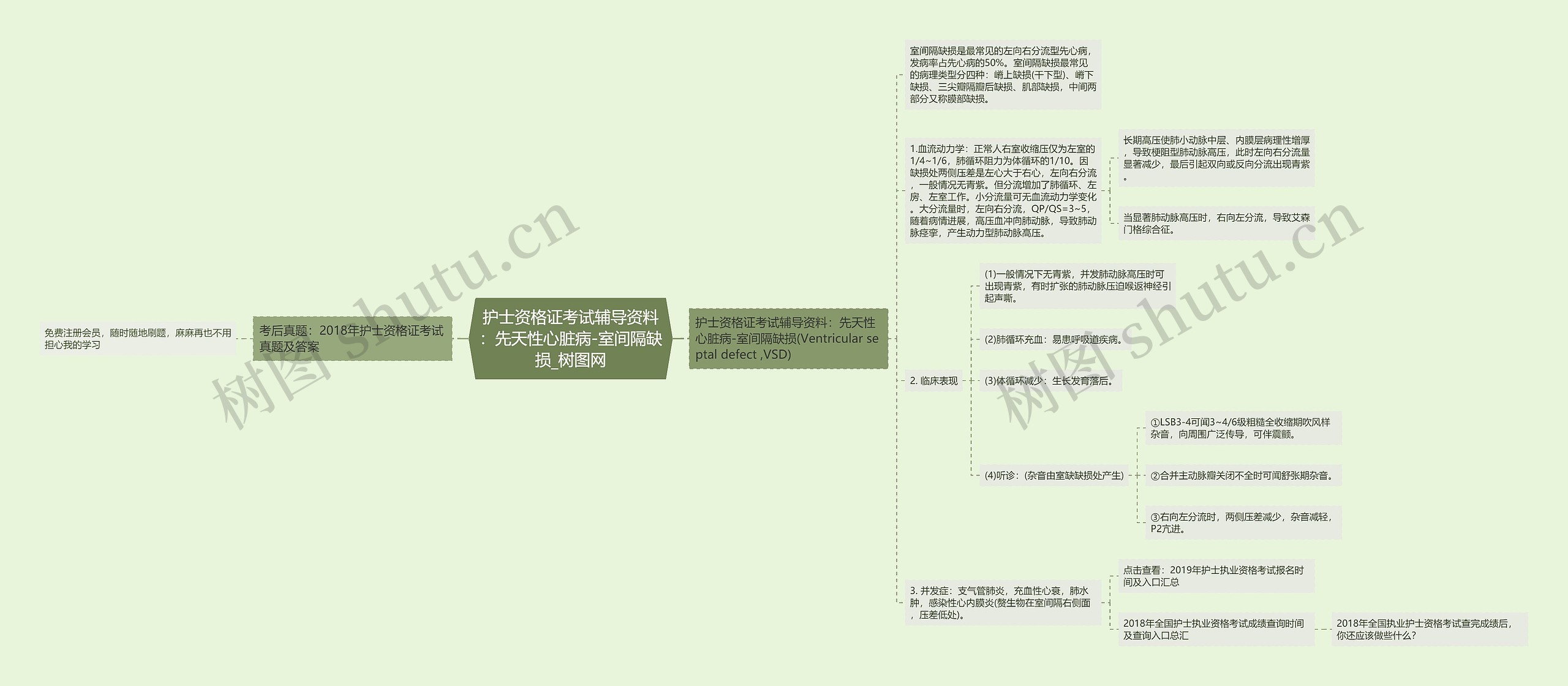 护士资格证考试辅导资料：先天性心脏病-室间隔缺损