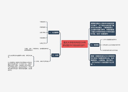 重庆大学新传专硕334考研试题2023版全新出炉！