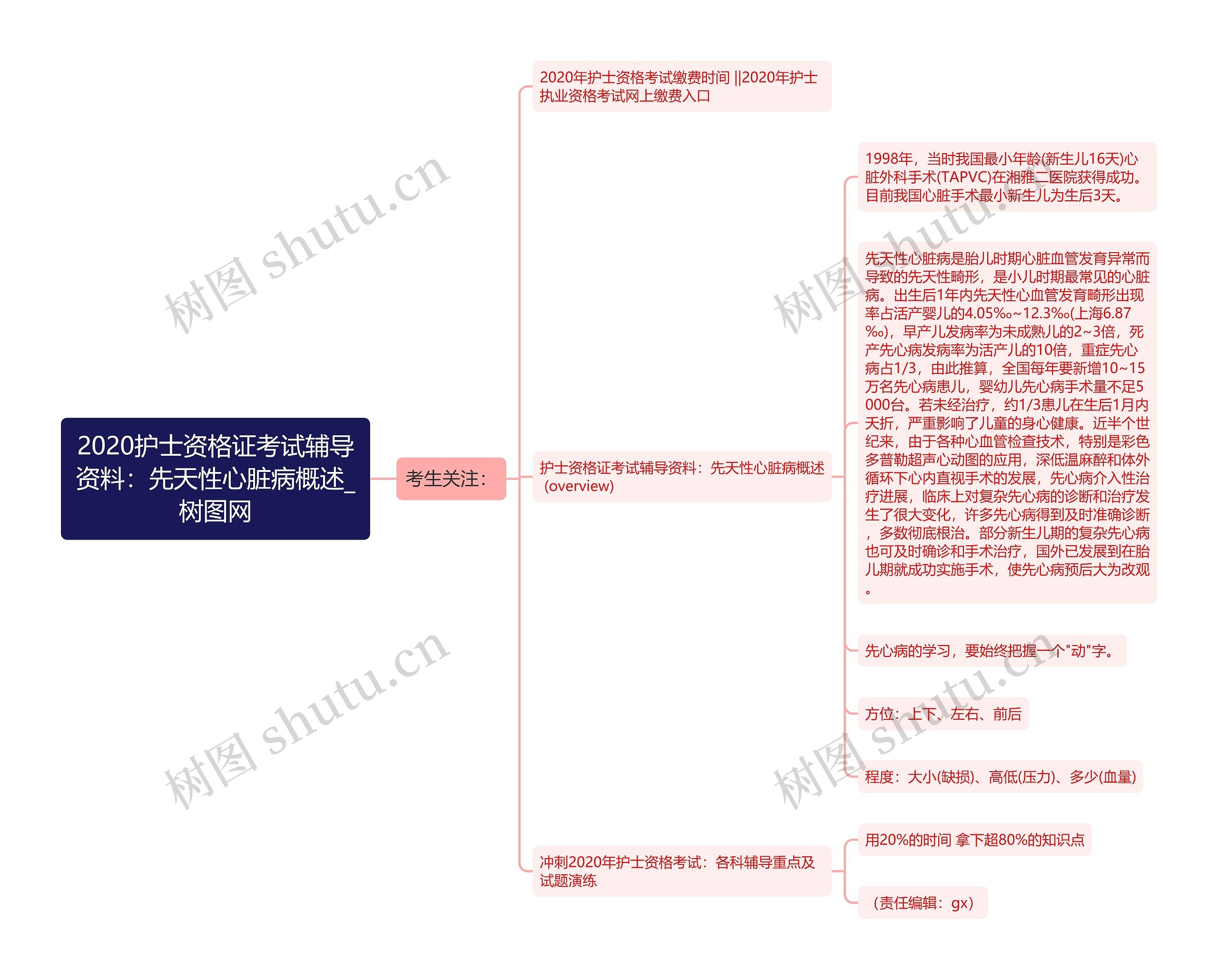 2020护士资格证考试辅导资料：先天性心脏病概述