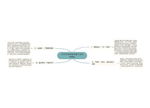 2020年考研数学复习法则有哪些