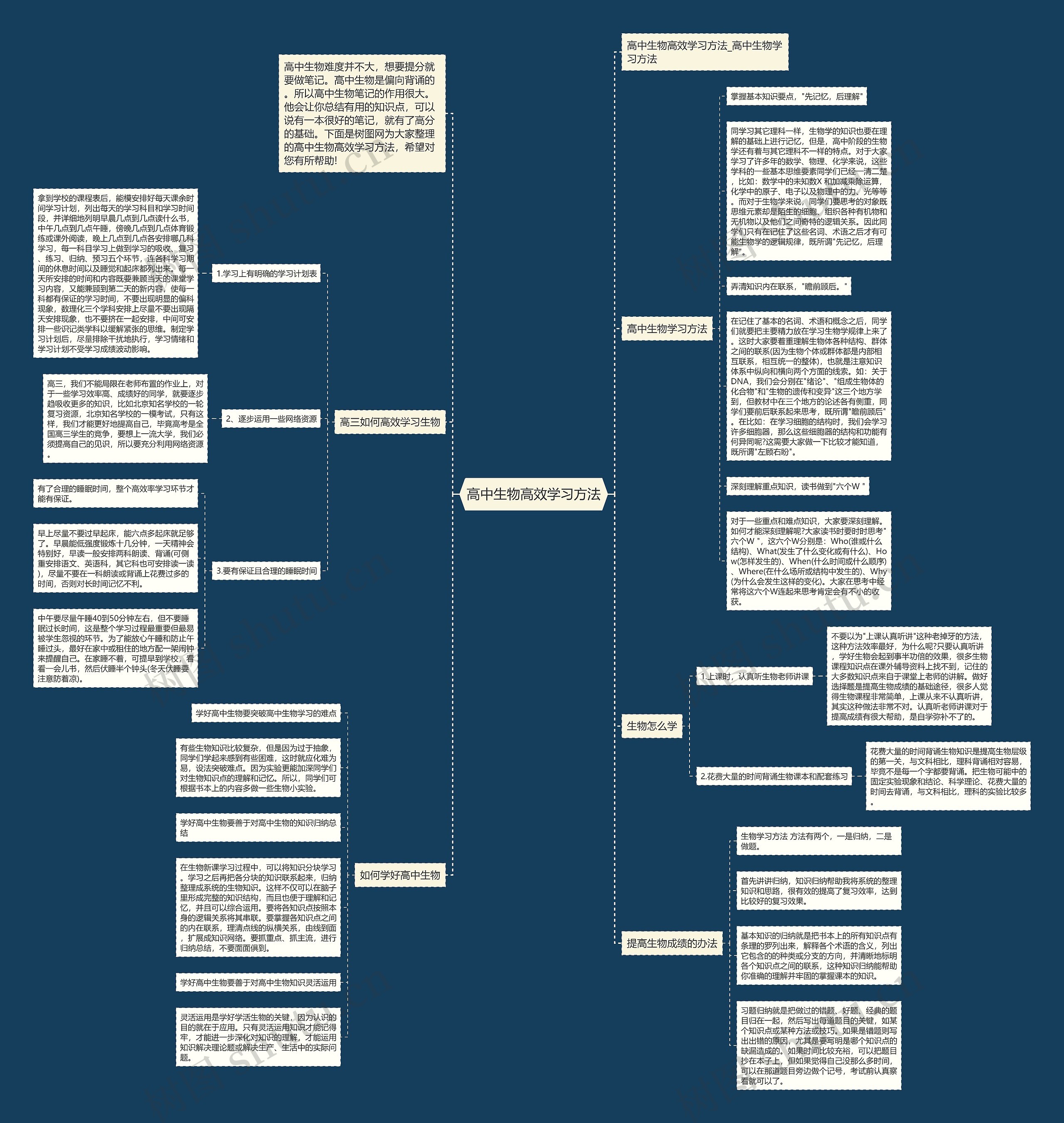 高中生物高效学习方法