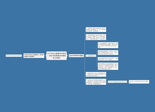 2020年护士真题考点再现：急性呼吸衰竭的护理措施