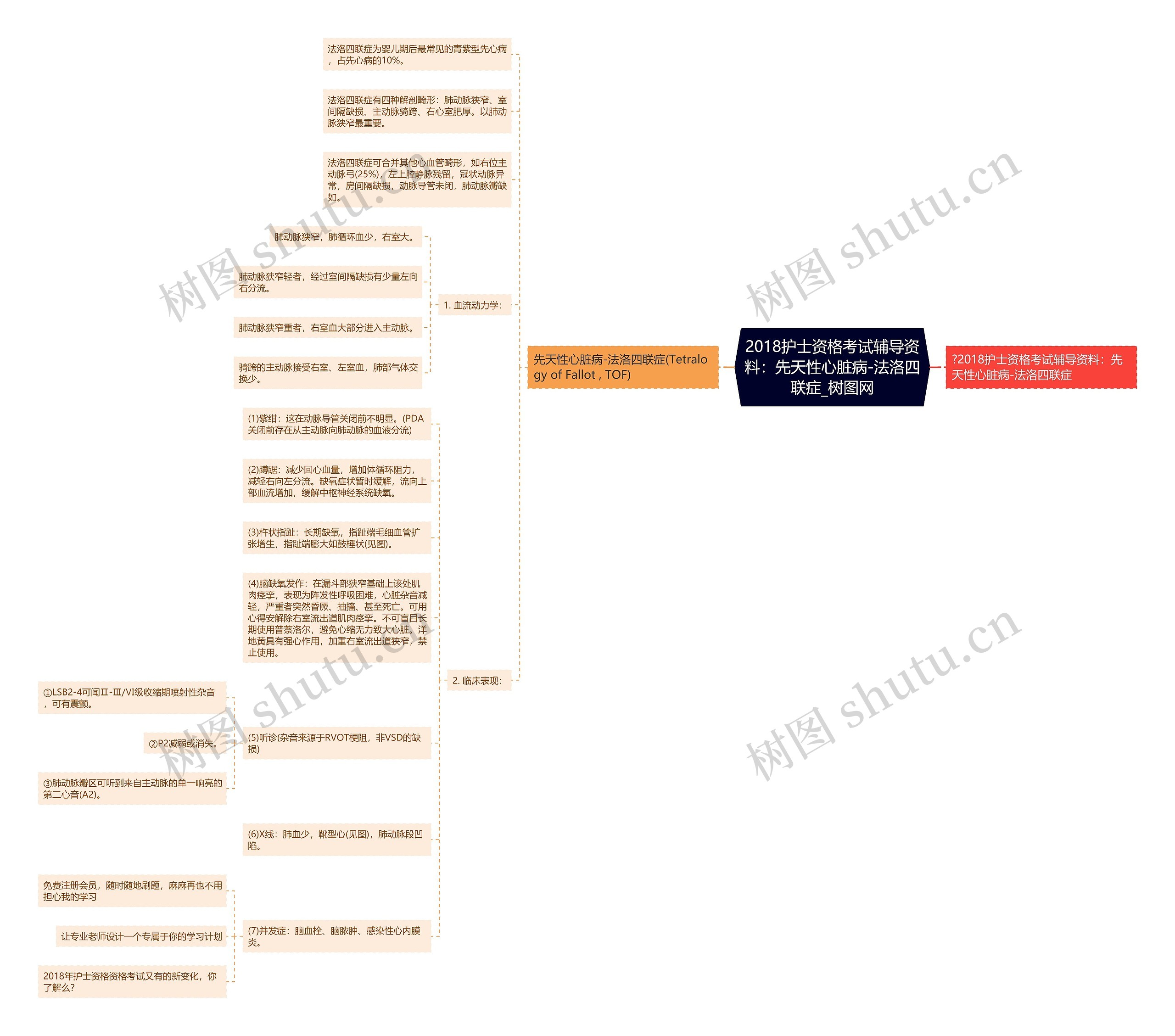 2018护士资格考试辅导资料：先天性心脏病-法洛四联症