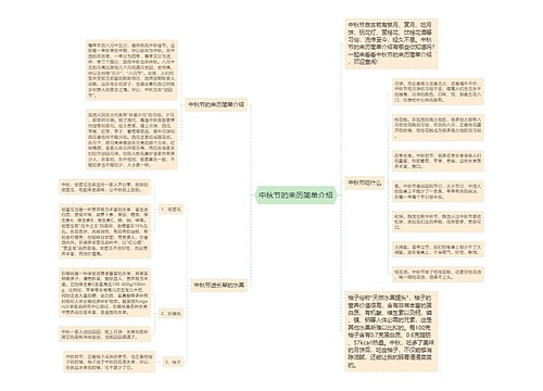 中秋节的来历简单介绍