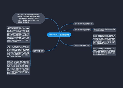 端午节2023年放假安排