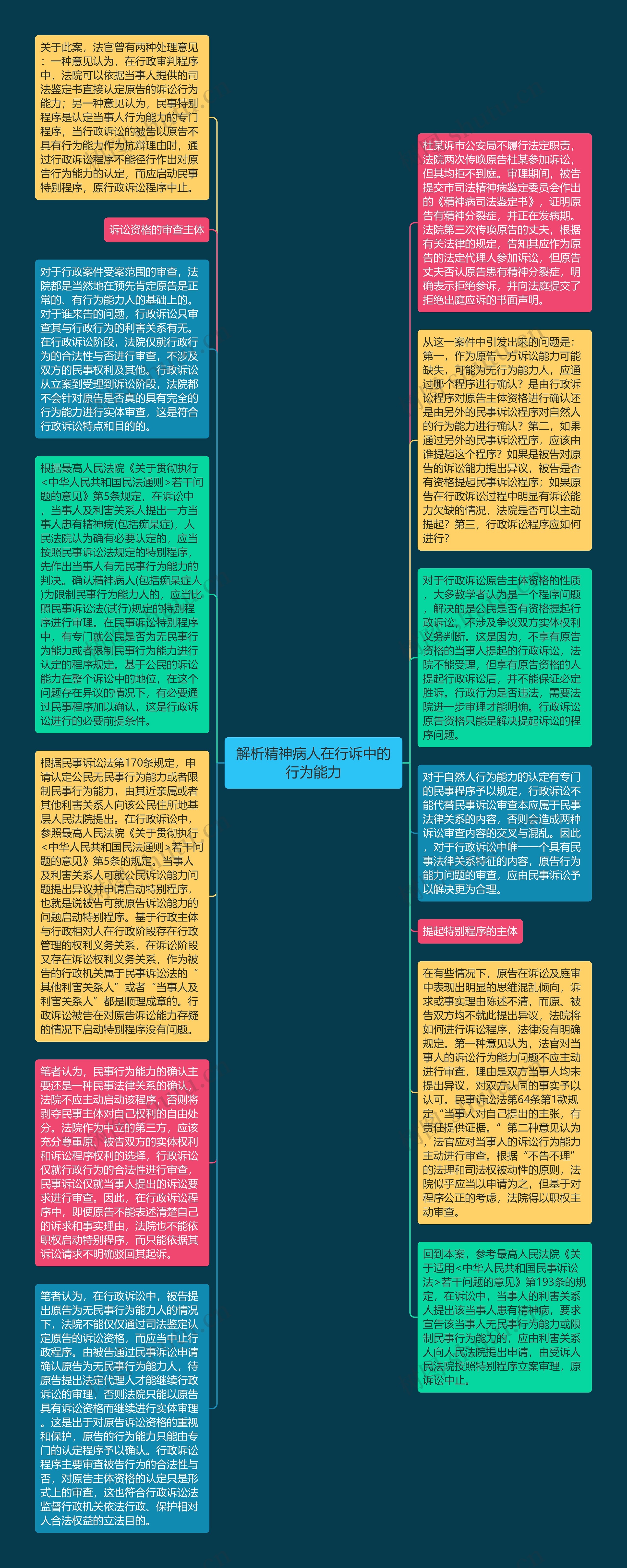 解析精神病人在行诉中的行为能力思维导图