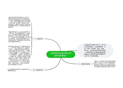 山东科技大学会计硕士初试科目有哪些？