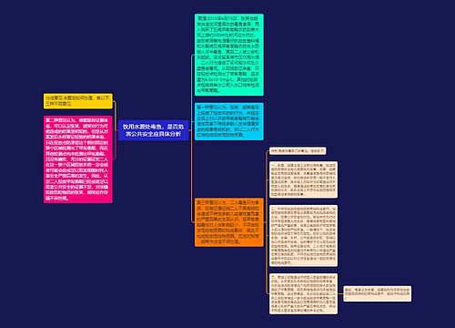 饮用水源处毒鱼，是否危害公共安全应具体分析