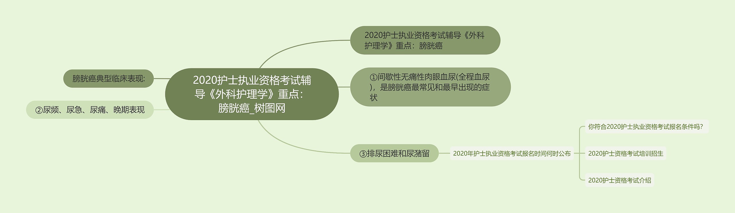 2020护士执业资格考试辅导《外科护理学》重点:膀胱癌 2020护士执业资格考试辅导《外科护理学》重点:膀胱癌