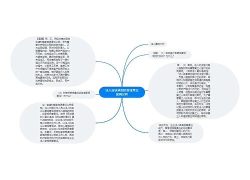 法人应该承担的责任界定案例分析