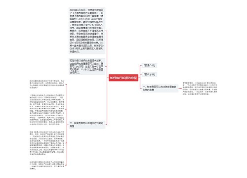 如何执行抵押的房屋