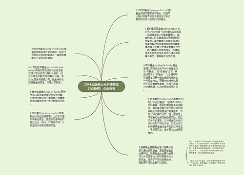 2024金融硕士考研重要知识点整理！点击查看